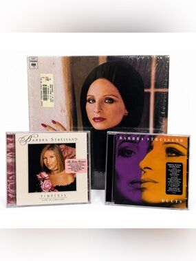 Barbra Streisand 3pc Music Lot Way We Were Vinyl LP Timeless Duets CDs Bundle VG